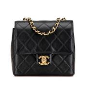 Pre-owned Leather crossbody-bags Chanel Vintage , Black , Dames