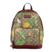 Pre-owned Canvas backpacks Gucci Vintage , Beige , Dames