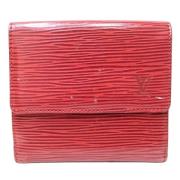 Pre-owned Leather wallets Louis Vuitton Vintage , Red , Dames