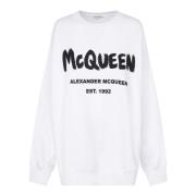 Elegante Witte Sweatshirt voor Dames Alexander McQueen , White , Dames