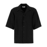 Zwarte viscose blend shirt Alexander McQueen , Black , Heren