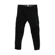 Zwarte Cargo Broek met Verborgen Sluiting C.p. Company , Black , Heren