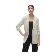 Reguliere blazer in havermeel melange Vero Moda , Beige , Dames