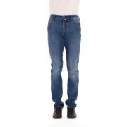 Leren label Bard jeans Jacob Cohën , Blue , Heren