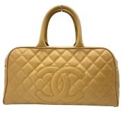 Pre-owned Leather chanel-bags Chanel Vintage , Beige , Dames