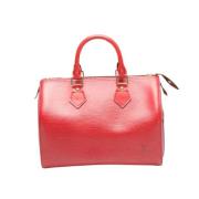 Pre-owned Leather handbags Louis Vuitton Vintage , Red , Dames