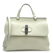 Pre-owned Leather gucci-bags Gucci Vintage , White , Dames