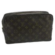 Pre-owned Canvas clutches Louis Vuitton Vintage , Brown , Dames