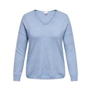 Margareta Pullover Gebreid Only Carmakoma , Blue , Dames