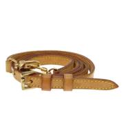 Pre-owned Leather belts Louis Vuitton Vintage , Beige , Dames