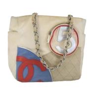 Pre-owned Canvas handbags Chanel Vintage , White , Dames