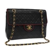 Pre-owned Leather chanel-bags Chanel Vintage , Black , Dames