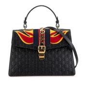 Pre-owned Leather handbags Gucci Vintage , Black , Dames