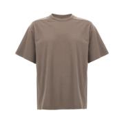 Taupe Bruin Ronde Hals T-shirt Rick Owens , Gray , Heren