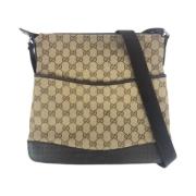 Pre-owned Canvas crossbody-bags Gucci Vintage , Brown , Dames