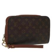 Pre-owned Canvas clutches Louis Vuitton Vintage , Brown , Dames