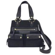 Pre-owned Leather handbags Bvlgari Vintage , Black , Dames