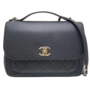 Pre-owned Leather chanel-bags Chanel Vintage , Black , Dames