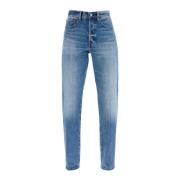 Hoge Taille Rechte Dames Jeans Polo Ralph Lauren , Blue , Dames