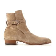 Beige Enkellaarzen voor Mannen Saint Laurent , Beige , Heren