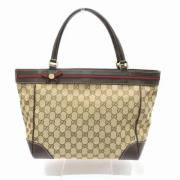 Pre-owned Canvas gucci-bags Gucci Vintage , Beige , Dames