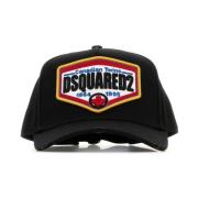 Zwarte Katoenen Baseballpet Dsquared2 , Black , Heren