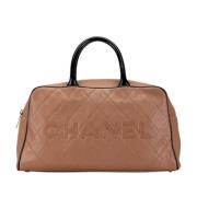 Pre-owned Leather chanel-bags Chanel Vintage , Brown , Dames