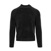 Chenille Sweater met Ribgegevens RRD , Gray , Heren