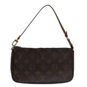 Pre-owned Canvas clutches Louis Vuitton Vintage , Brown , Dames