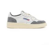 Witte en Blauwe Leren Sneakers Autry , Gray , Heren