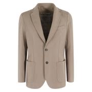 Kasjmier Jersey Jas Zwart Revers Circolo 1901 , Beige , Heren