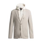 Hoodie Blazer met katoen-polyester voering Hugo Boss , Beige , Heren