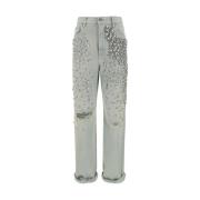 Gouden Jeans met Strass Stenen Golden Goose , Blue , Dames