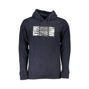 Blauw Katoenen Sweatshirt met Capuchon Cavalli Class , Blue , Heren