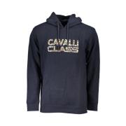 Blauwe Katoenen Hoodie Heren Cavalli Class , Blue , Heren