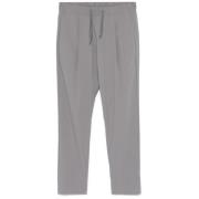 Grijze Tapered Track Broek met Plooi Herno , Gray , Dames