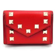 Pre-owned Leather wallets Valentino Vintage , Red , Dames