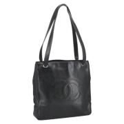 Pre-owned Leather totes Chanel Vintage , Black , Dames