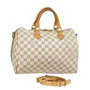 Pre-owned Canvas handbags Louis Vuitton Vintage , White , Dames