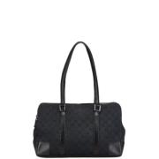 Pre-owned Canvas shoulder-bags Gucci Vintage , Black , Dames