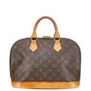 Pre-owned Leather handbags Louis Vuitton Vintage , Brown , Dames