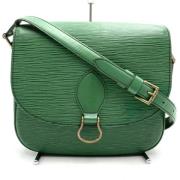 Pre-owned Leather shoulder-bags Louis Vuitton Vintage , Green , Dames