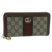 Pre-owned Canvas wallets Gucci Vintage , Beige , Dames