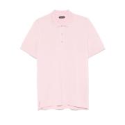 Roze Poloshirt met Logo Borduursel Tom Ford , Pink , Heren