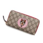 Pre-owned Leather wallets Gucci Vintage , Beige , Dames