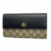 Pre-owned Leather wallets Gucci Vintage , Black , Dames