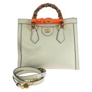 Pre-owned Leather gucci-bags Gucci Vintage , White , Dames