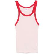 Roze Scoop Neck Racerback Tank Top Re/Done , Pink , Dames