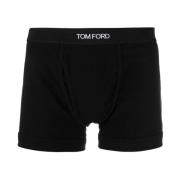 Zwart Katoenmix Logotailleband Ondergoed Tom Ford , Black , Heren