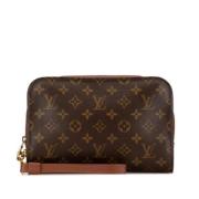 Pre-owned Canvas clutches Louis Vuitton Vintage , Brown , Dames